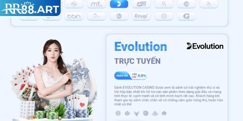 Sảnh EVO RR88 – Trải Nghiệm Casino Trực Tuyến Đỉnh Cao 1 Tổng quan về sảnh EVO RR88